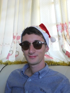 The first Christmas that Ben has needed to wear sunglasses!