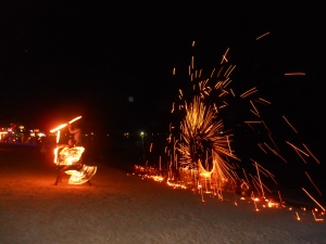 One of Phi Phi's nightly fire shows