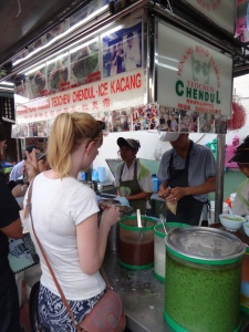Me buying Cendol at a hawker stall