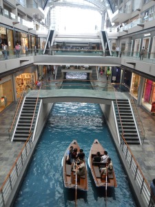 Yes, this shopping mall had a river running through it!